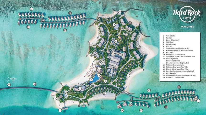 Hard Rock Hotel Maldives Карта Отеля На Мальдивах 