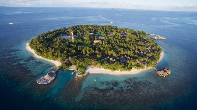 Bandos Maldives Вид Острова Сверху